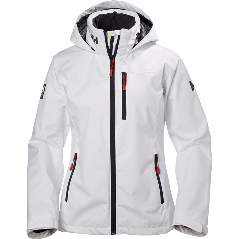 2024 Helly Hansen Womens Crew Hooded Jacket White 33899